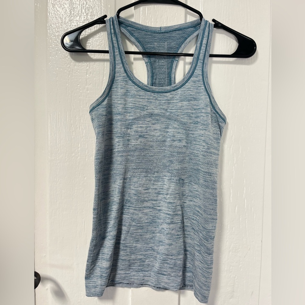Lululemon SwiftlyTech Racerback Tank Heathered Teal space Dye  size 4